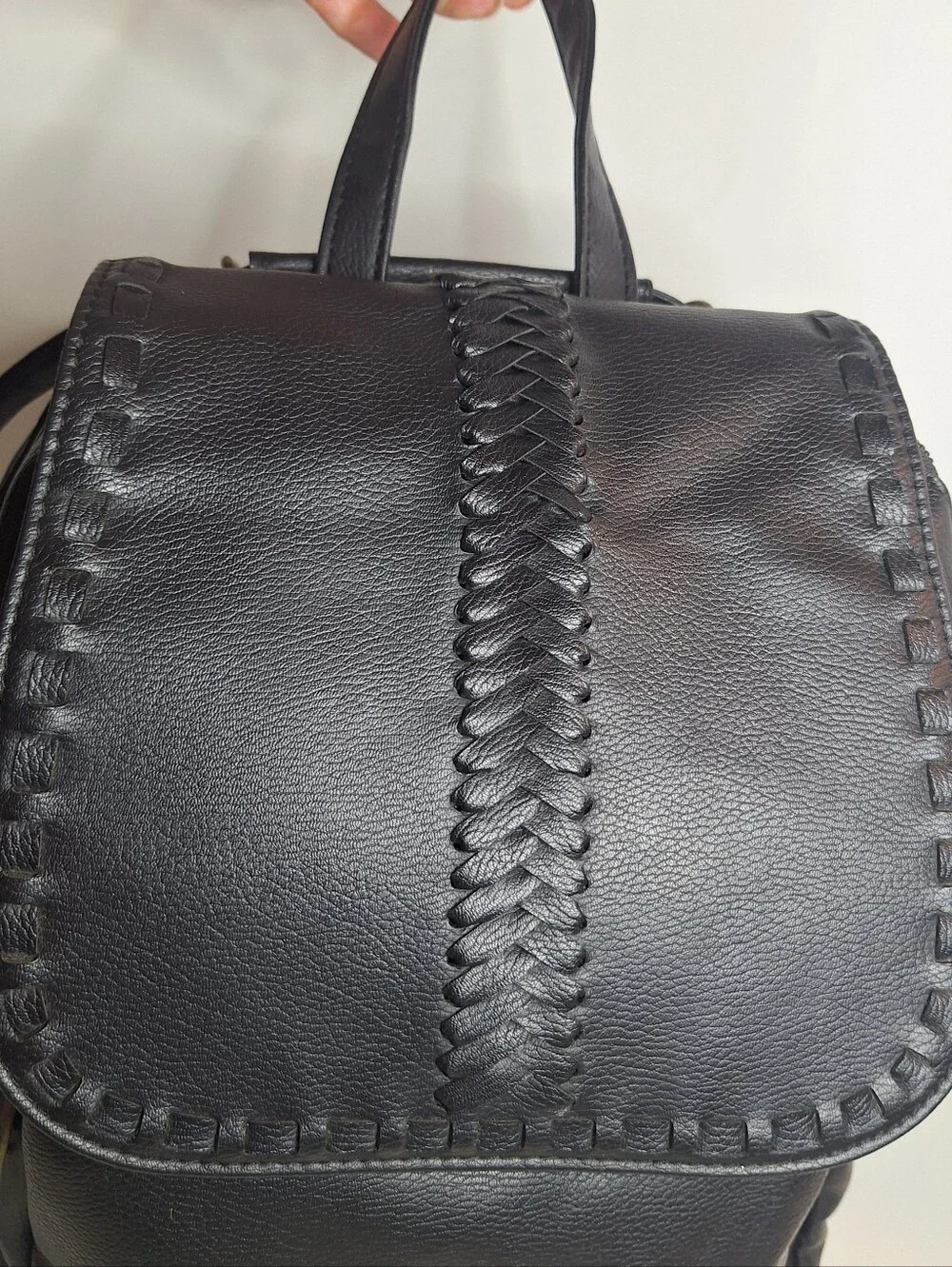 Faux Leather Boho Backpack Handbag Soft PU Leather Shoulder School Retro 10 X 12